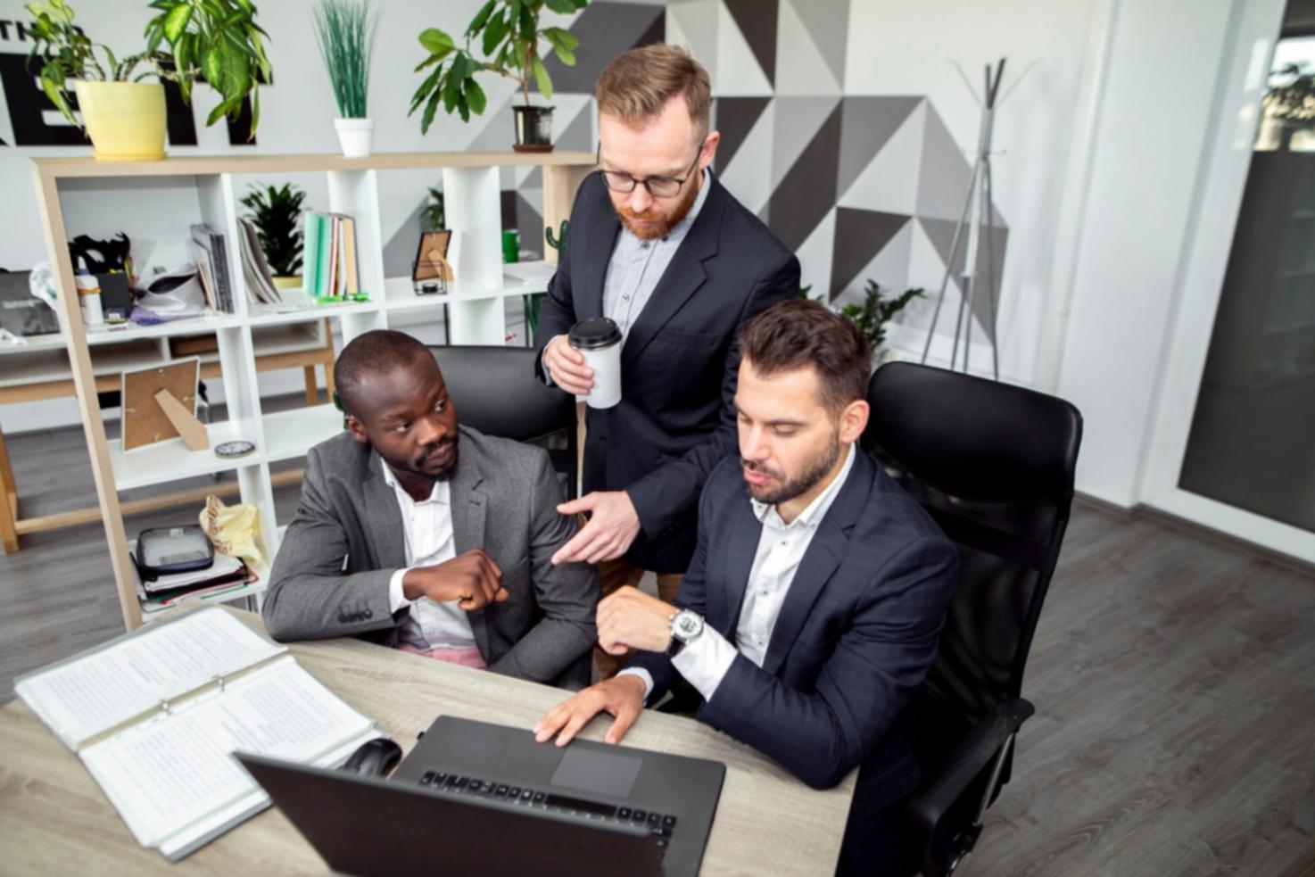 Financial reporting workshop session with investors reviewing annual statements